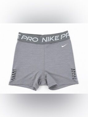 Women’s Nike Pro Dri-FIT Gray Athletic Shorts Size M